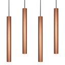Ver imagem 1 de Kit 4 Pendente Tubo 50cm Gu10 Cobre para Bancada Cozinha Banheiro Quarto