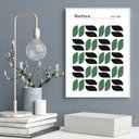 Ver imagem 1 de Quadro Poster Bauhaus Verde Grãos Minimalistas 33x24cm - com Vidro:moldura Branca