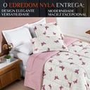 Ver imagem 2 de Cobredrom Grosso King Size 200 Fios Nyla Dupla Face Estampado Super Fofinho Avere:rose