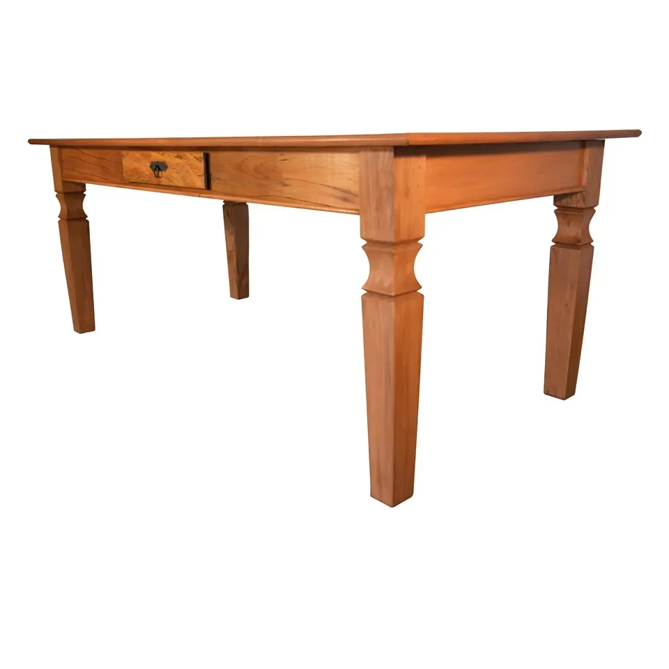Ver imagem 1 de Mesa de Madeira Maciça de Demolição com Gavetas (apenas a Mesa):comp 260cm X Alt 80cm X Larg 100cm