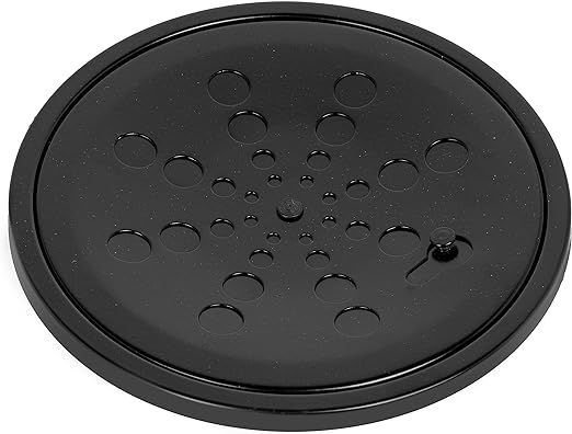 Ralo Grelha Black Preto 10x10 Redondo com Caixilho Fecho Sistema Abre e Fecha para Banheiro - 3