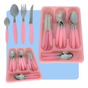 Ver imagem 2 de Cj Talheres 25 Pçs - Rosa