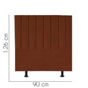 Ver imagem 3 de Cabeceira Estofada Solteiro 90CM Sophia Suede Terracota - D A DECOR D&A Decor