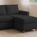 Ver mais imagens de Sofá com Chaise 4 Lugares Linho Moov Yescasa Preto