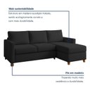 Ver imagem 7 de Sofá com Chaise 4 Lugares Linho Moov Yescasa Preto