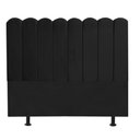Ver imagem 2 de Cabeceira Estofada Alanis 195CM King Suede Preto - D A DECOR