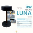 Ver imagem 2 de Luminária de Mesa Abajur Luna 3w Led Multicor 3k/4k/6k Touch Preto