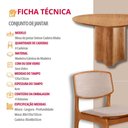 Ver imagem 7 de Mesa Selene Tampo 135cm Laminado com 4 Cadeiras Malta Moderna Mobília