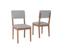 Ver imagem 1 de Kit 2 Cadeiras para Sala de Jantar Sabiá Marrom/Cinamomo/Cinza