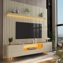 Ver imagem 2 de Conj Rack Gelius Nobre 230 Pes Vid LED (Off White Naturale)