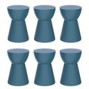 Ver imagem 1 de Conjunto com 6 Banquetas Sili Azul/Lazuli