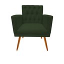 Ver imagem 2 de Kit 2 Poltronas Decorativa Nina Capitonê Suede Verde Pés Madeira Mz Decor
