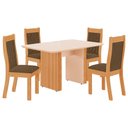 Ver imagem 2 de Sala de Jantar Tuboarte Mesa Manoela 120 com 4 Cadeiras Bella New