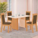 Ver imagem 1 de Sala de Jantar Tuboarte Mesa Manoela 120 com 4 Cadeiras Bella New