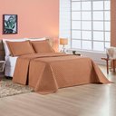 Ver imagem 3 de Kit Cobre Leito Colcha Vênus King Dupla Face Micropercal 200 Fios Liso 3 Peças - Terracota
