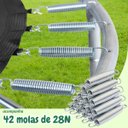 Ver imagem 5 de Cama Elástica Infantil Pula Pula Trampolim 2.44 M com Escada Capacidade 100 Kg Importway Iwce001