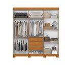 Ver imagem 4 de Guarda Roupa Casal Casa Nobile 6 Portas 3 Gavetas MDP Cinamomo-Off White Albatroz Móveis
