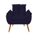 Ver imagem 3 de Kit Sofá Namoradeira Opala + 2 Poltronas Opala Balaqui Decor Cor:azul Marinho