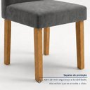 Ver mais imagens de Conjunto de Mesa de Jantar 6 Lugares 180x90cm em MDF Cinamomo e Grafite