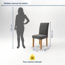 Ver imagem 4 de Conjunto de Mesa de Jantar 6 Lugares 180x90cm em MDF Cinamomo e Grafite