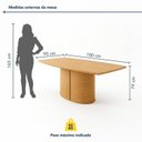 Ver imagem 4 de Conjunto de Mesa de Jantar 6 Lugares 180x90cm em MDF Cinamomo e Grafite