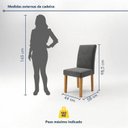 Ver imagem 5 de Conjunto de Mesa de Jantar 6 Lugares 180x90cm em MDF Cinamomo e Grafite