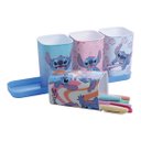 Ver imagem 2 de Conjunto Porta Lápis e Canetas com Bandeja 4 Peças Stitch Disney - Plasútil