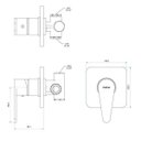 Ver imagem 2 de Misturador Monocomando para Chuveiro 2997 Minimal Advance Meber Metais Cromado