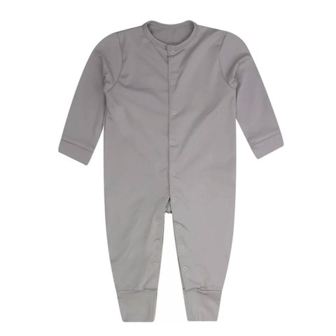 Macacão de Bebê Longo Térmico Le Bhua Ref:lb16011 Rn/g Branco