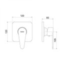 Ver imagem 2 de Acabamento para Monocomando Chuveiro Minimal Advance Meber Metais