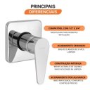 Ver imagem 5 de Acabamento para Monocomando Chuveiro Minimal Advance Meber Metais