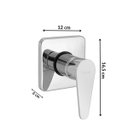 Ver imagem 3 de Acabamento para Monocomando Chuveiro Minimal Advance Meber Metais Cromado