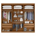 Ver imagem 2 de Guarda Roupa Casal New Monumental 6 Portas 4 Gavetas Cinamomo Fosco - Zanzini