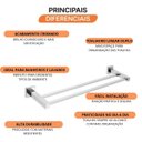 Ver imagem 5 de Toalheiro Duplo Linear Athena Meber Metais
