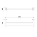 Ver imagem 2 de Toalheiro Duplo Linear Athena Meber Metais