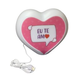 Luminária Abajur de Mesa Formato Coração Decorativa Decorfun luminaria mesa, luminaria abajur mesa,  - 2