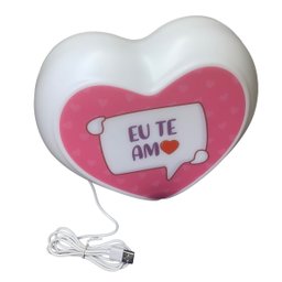Luminária Abajur de Mesa Formato Coração Decorativa Decorfun luminaria mesa, luminaria abajur mesa,  - 3