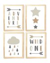 Ver imagem 1 de Kit Quadro Estrela e Nuvem Decorativo Quarto Criança Bebê Enxoval
