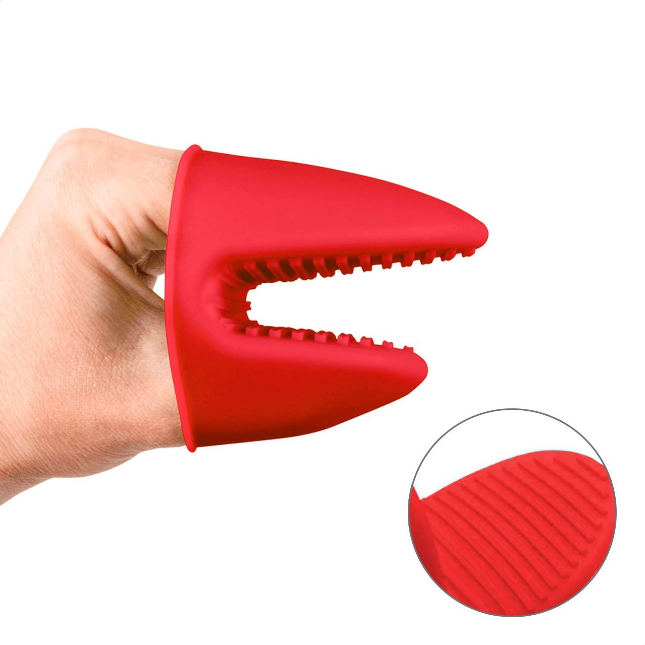 Luva Em Silicone Curta Cozinha Simples U VERMELHO UNICA