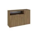 Ver imagem 1 de Armário Aparador com 03 Portas e Nicho 89,5x135x42cm Wlap135 Vermont Oak - Branco