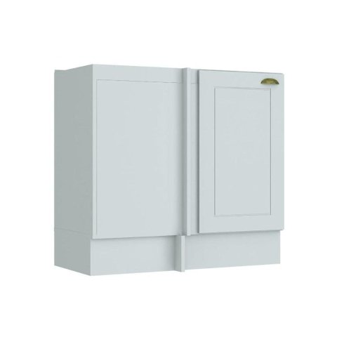 Gabinete de Cozinha Modulado Balcão Canto Reto Americana c/ 1 Porta s/ Tampo Branco - Henn