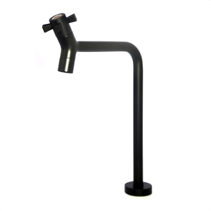 Torneira Mesa Bica Alta Aço Inox 304 Preto Black Água Fria Lavabo Lavatório Linha Stone