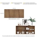 Ver imagem 4 de Aparador Buffet 4 Portas Suspenso Veneza Multimóveis V3594 Rustic