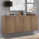 Ver imagem 3 de Aparador Buffet 4 Portas Suspenso Veneza Multimóveis V3594 Rustic