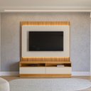 Ver imagem 2 de Rack com Painel Modulado para TV até 70" Ripado Paulina Tauari/Off White Fosco