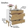 Comoda 4 Gavetas Com Pes Madeira 1600 Branco Wood Fell - 2