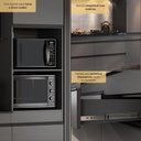 Ver imagem 6 de Armário Cozinha Modulada Completa Suspensa com Pia 251,5cm Milano Multimóveis MCR2479 Grafite/