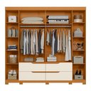 Ver imagem 3 de Guarda Roupa Casal Doble 4 Portas e 4 Gavetas Cinamomo/off White - Móveis Albatroz