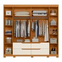 Ver imagem 3 de Guarda Roupa Casal Doble 4 Portas e 4 Gavetas Cinamomo/off White - Móveis Albatroz