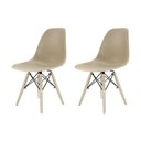 Ver imagem 1 de Conjunto 2 Cadeiras Eames Pp Nude Pés em Polipropileno